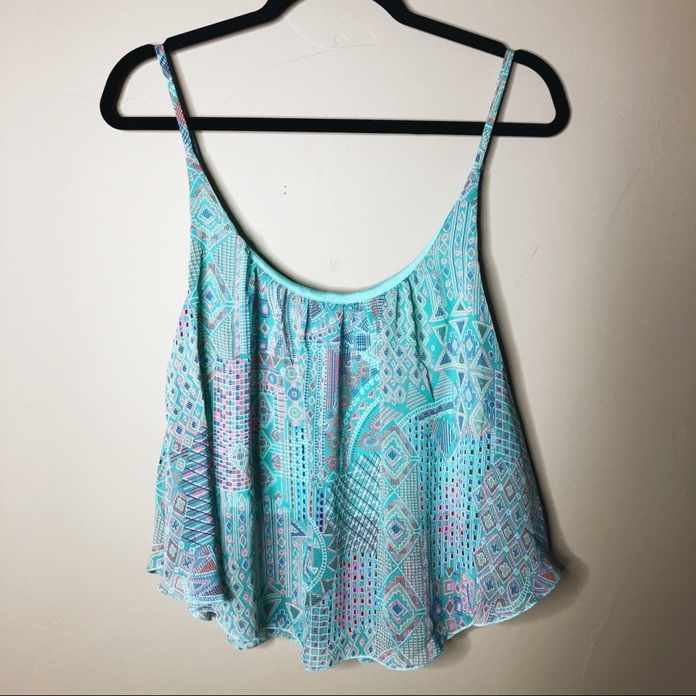 Blue Tribal Tank Top from Khloe Size L and NW
